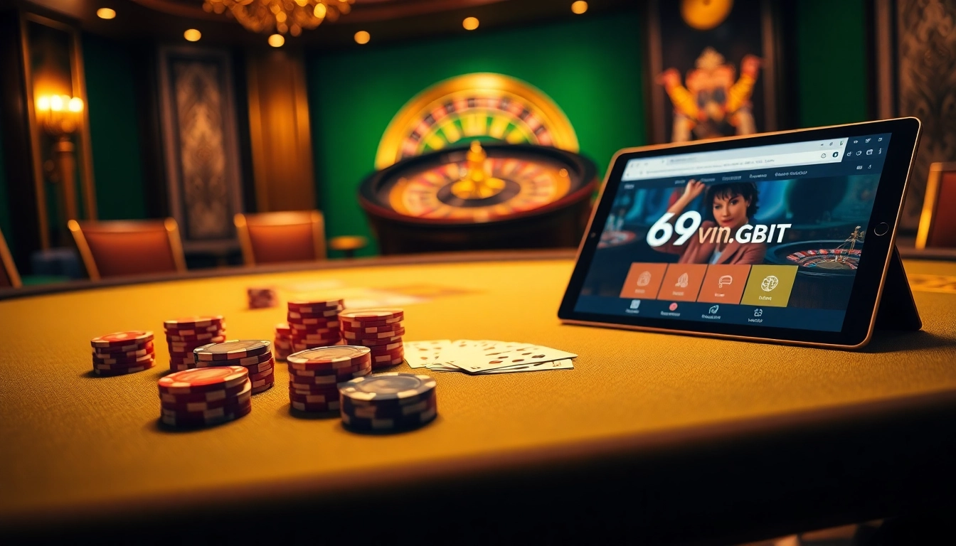 Experience exciting gameplay at 69vn.gb.net with engaging poker chips and vibrant cards.