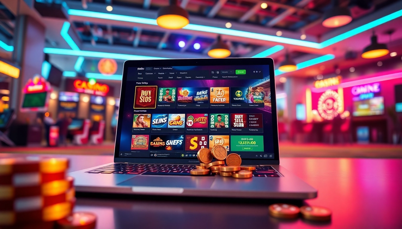 Engaging online casino scene showcasing 123b.faith with vibrant games and welcoming atmosphere.